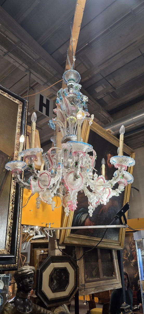 Lampadario in vetro di Murano,Epoca '800-photo-3