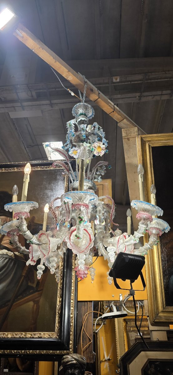 Lampadario in vetro di Murano,Epoca '800-photo-4