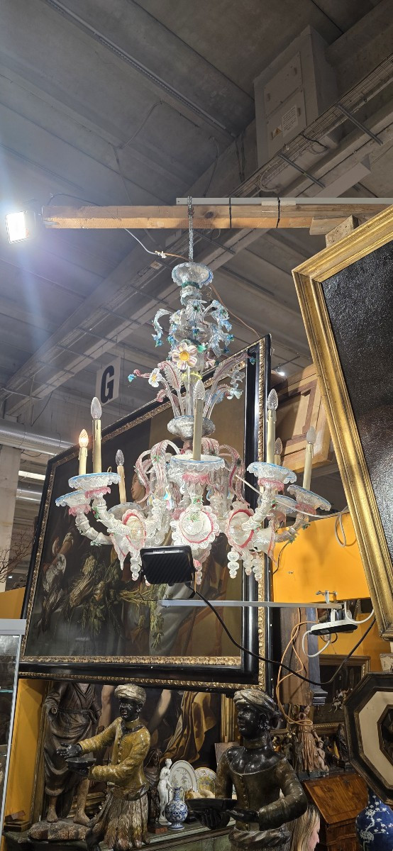 Lampadario in vetro di Murano,Epoca '800