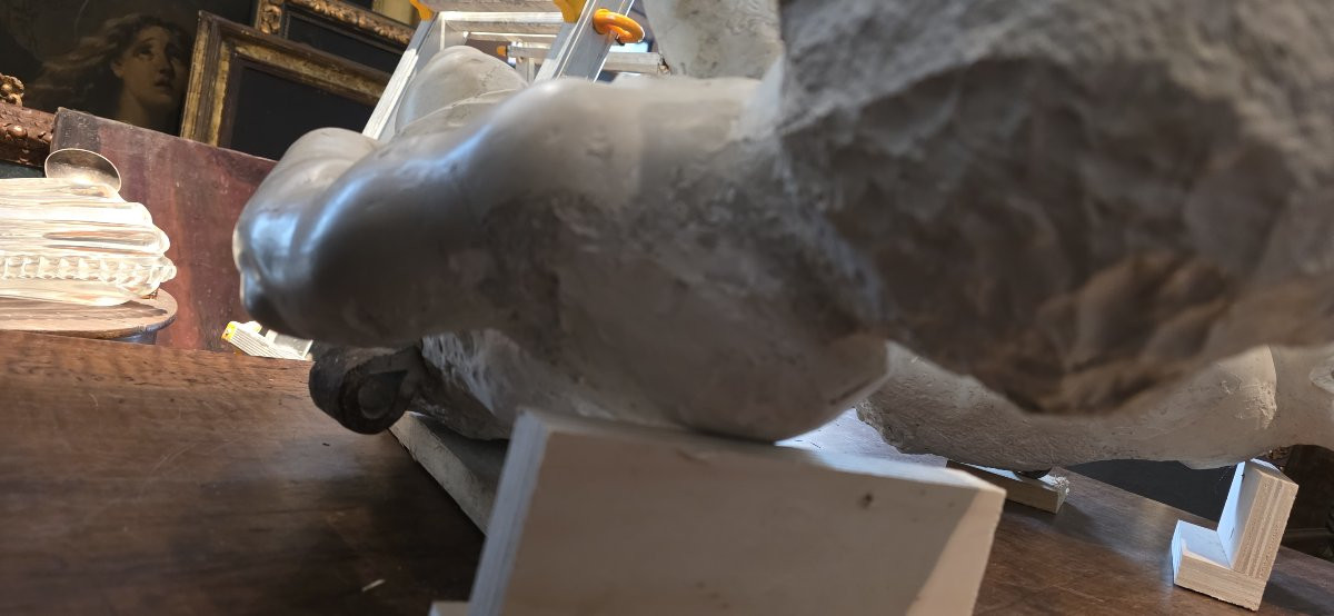  Coppia di Angeli in marmo di Carrara, epoca Barocca  -photo-1