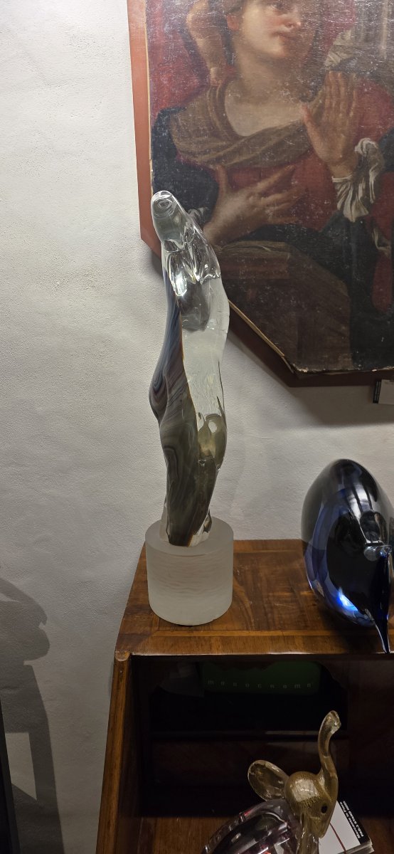 importante busto in vetro di murano-photo-2
