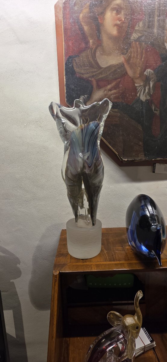 importante busto in vetro di murano-photo-3