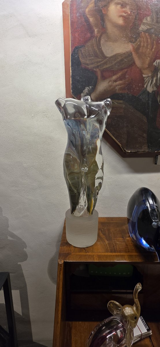 importante busto in vetro di murano