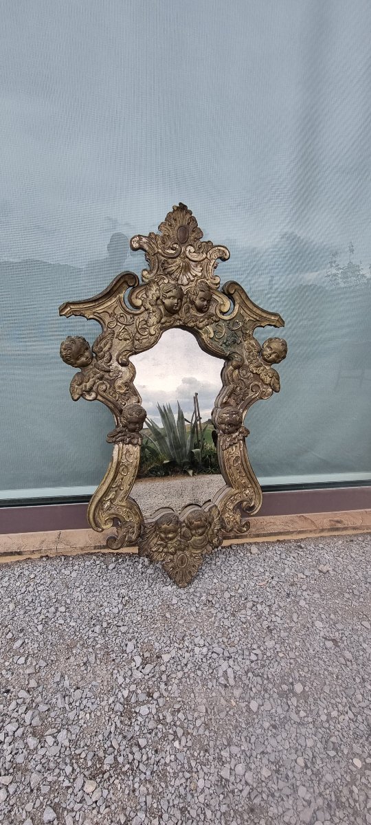 Specchiera placcata in argento, Epoca '700