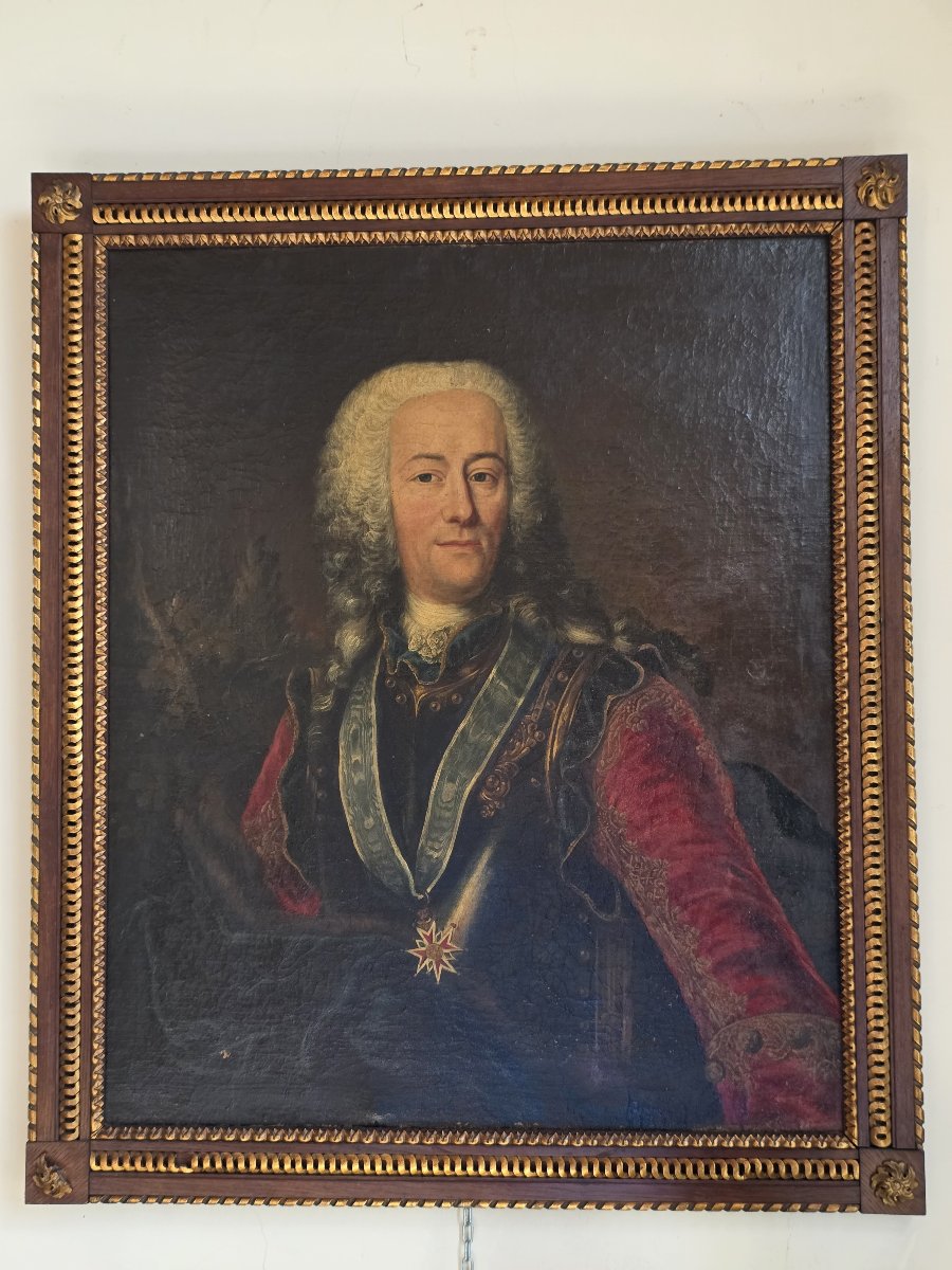 Ritratto di Landgrave Ernst Ludwig of Hesse, Olio su tela,Epoca '700-photo-2