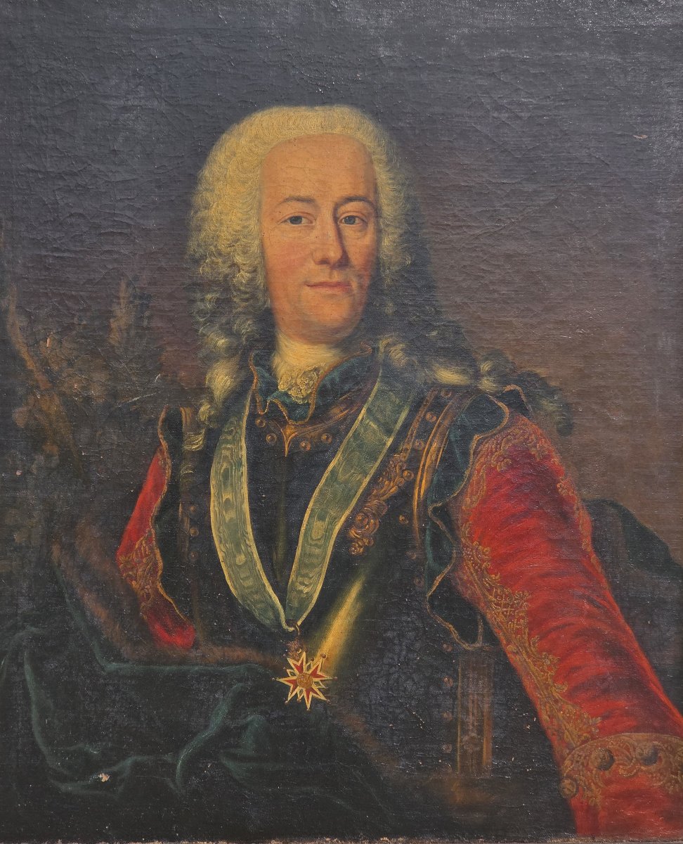 Ritratto di Landgrave Ernst Ludwig of Hesse, Olio su tela,Epoca '700-photo-2