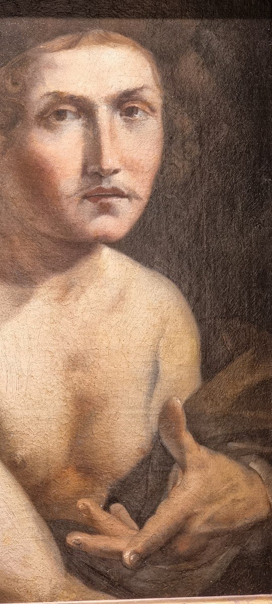 Portrait d'Un Jeune Homme, Huile Sur Toile, XVIIe Siècle-photo-1
