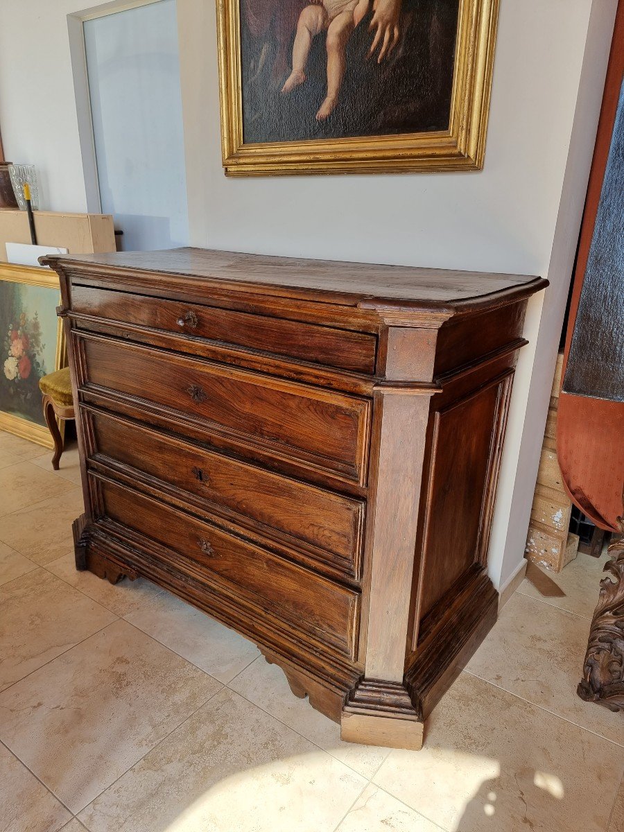 Commode Louis XIV En Noyer-photo-2