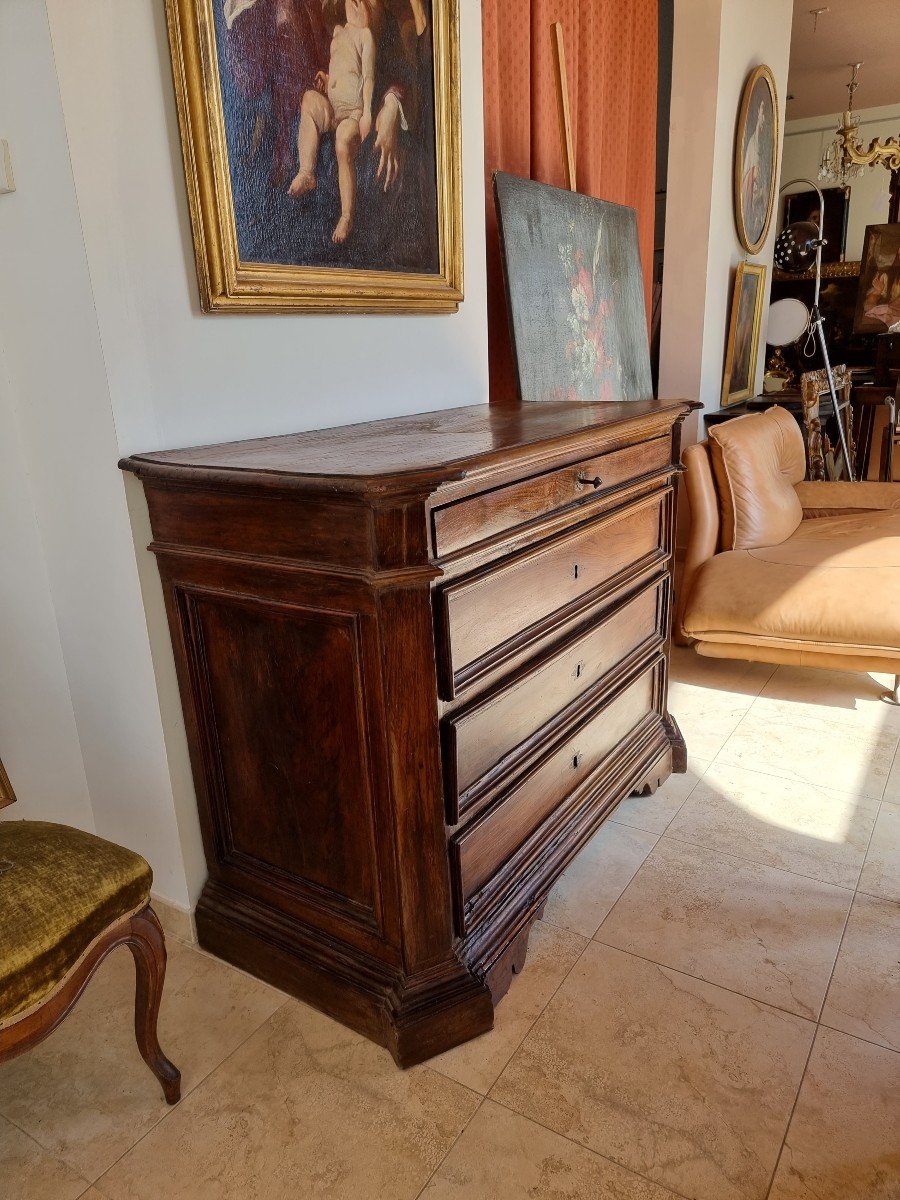 Commode Louis XIV En Noyer-photo-3