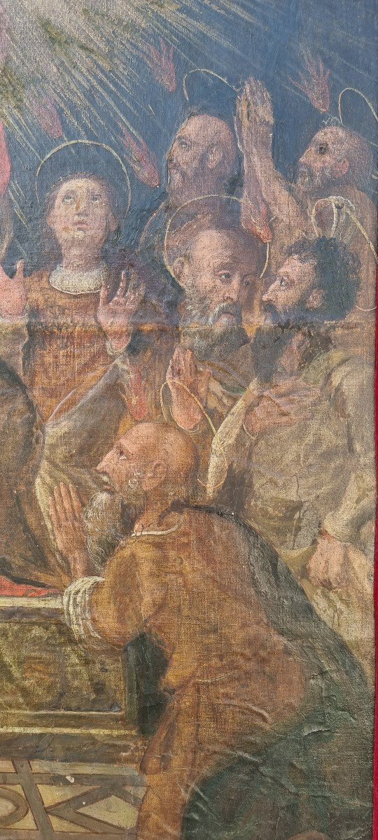 Madonna con apostoli, Olio su tela, Epoca '600-photo-3