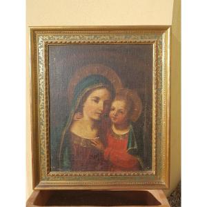 Madonna con bambino, Olio su tela, Epoca '700