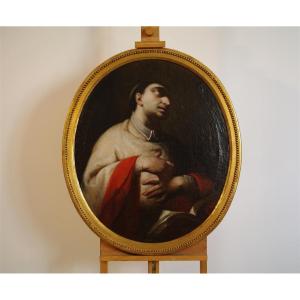 San Carlo Borromeo in preghiera, Olio su tela, Epoca '600