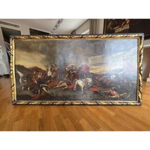Battaglia, Olio su tela, Epoca 700