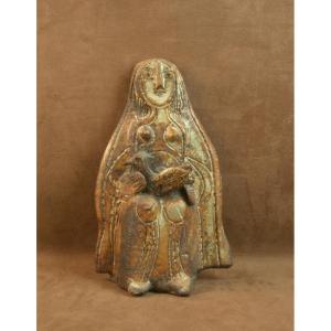 Anthropomorphic Ceramic Sculpture By Michel Carlin (1935-2017)
