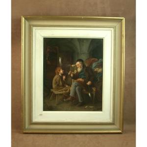 Painting On Berlin Porcelain Plaque Kpm After Ludwig Knaus