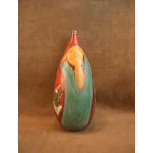 Pierre And Florence Scheyvaerts, Ceramic Vase Decorated With Women