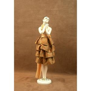 Art Deco Porcelain Boy Figurine 