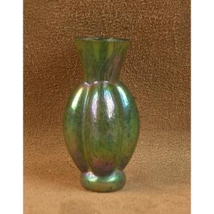 Loetz Art Nouveau Iridescent Glass Miniature Vase
