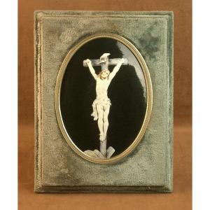 Parthenay Faience Plaque Henri Amirault Christ On The Cross 19th Century