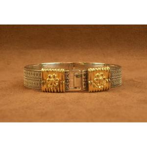 Bracelet In Silver And Solid Gold Goldsmith Arthus Bertrand 