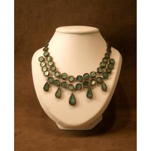 Line Vautrin (1913-1997) , Double-row Talosel And Mirror Necklace