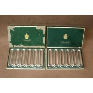 Suite Of 12 Christofle Silver-plated Knife Rests, Albi Model