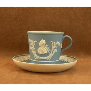 Chocolate Cup, Wedgwood Cookie Porcelain, Portrait Of Louis XVI And Marie-antoinette