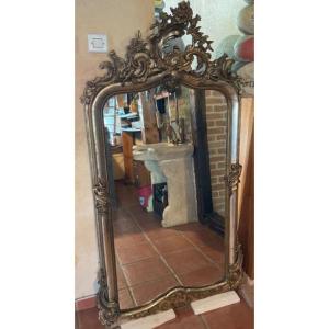 Napoleon III Mirror With Rocaille Fronton