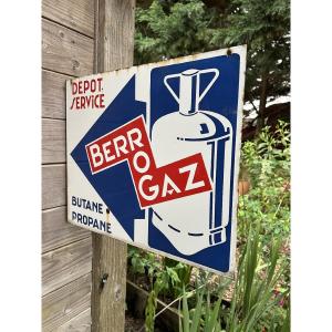 Double-sided Enamelled Sign "berrogaz"