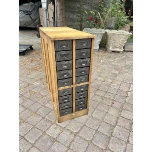 1950s Printing Cabinet 