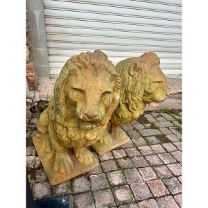 Imposing Reconstructed Stone Lion 