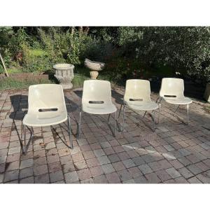 Set Of 4 Svante Schöblom Design Chairs, 1970s