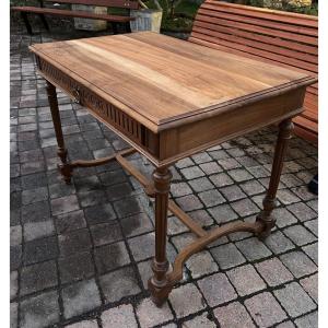 Small Desk In Solid Walnut, Circa 1900 