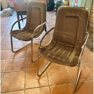 Set Of 2 Chairs Attributed To Willy Rizzo