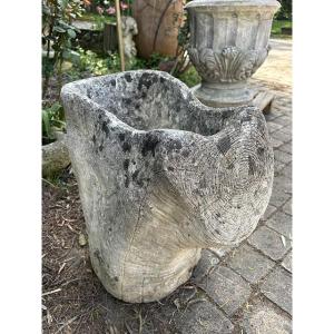 Stone Tree Trunk Planter 1980