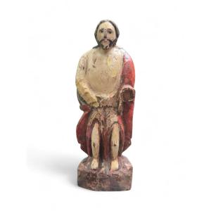 18th-19th Century Hispanic Carved Wooden Christ