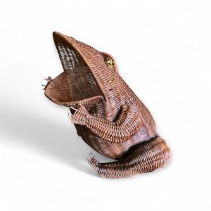 Olivier Cajan, Wicker Frog, Basket/magazine Rack