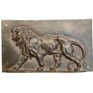Antoine Louis Barye - Bronze Bas-relief - Sculpture - Lion 