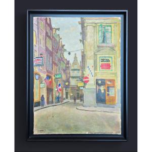 Hst By Armand Assus. View Of Amsterdam 