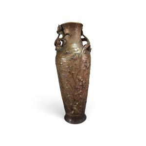 Vaso Goldsheider in terracotta patinato a oro