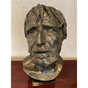 Terracotta Head Of Seneca, 20th Century