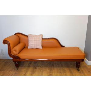 English Regency Period Chaise Longue In Mahogany, England Circa 1820