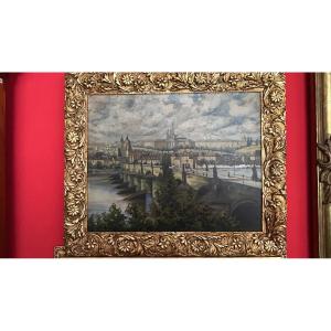 View Of Prague With The Charles Bridge, 20th Century
