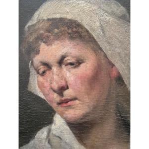 Portrait Of A Pensive Woman, 19th Century