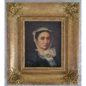 Portrait Femme Du Milieu XIX 