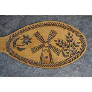 Butter Stamp Plate - Berre Mold Moulin Decor Ap155