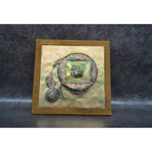 Modernist Frame Copper Emaille Karl Drerup? Dlg Faure Limoges