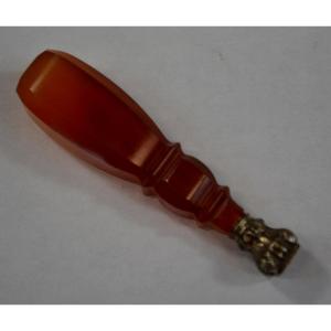Sealing Seal In Agate And Silver 19th Century