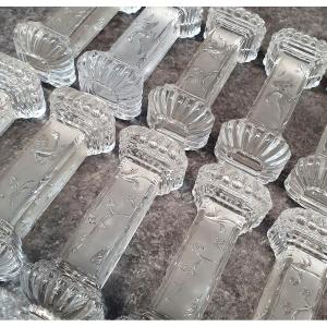 Set Of 12 Baccarat Crystal Knife Holders