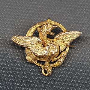 Oria Gold Plated Griffin Brooch